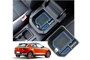 YEE PIN T Roc Center Console Armrest Box for T Roc SUV 2018 2019-2022 2023 Center Console Organizer ABS Materials Storage tray Storage Box Interior Accessories