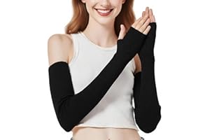 EQLEF Winter Arm Warmers 60cm, Armstulpen Gestrickt, Armstulpen Damen Winter Warm Armwärmer Handstulpen Damen Winter Stulpen Arm Lange Handschuhe Ohne Finger für Den Winter