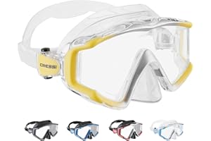 Cressi Liberty Triside Mask Masque panoramique 3 Verres pour plongée, apnée et plongée avec Tuba, Taille Unique, Unisexe Adulte