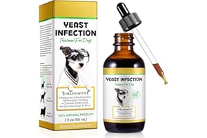 PETPYA Yeast Infection Treatment for Dogs | Yeast Infection Drops Supports Dog Ear Infection, Dog Paw Yeast Infection Treatment, Dog Allergy & Itch Relief | Pet Dog Herbal Supplies | Bacon Flavor - 60ml