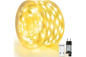 ZEWETO Łańcuch świetlny na zewnątrz, 30 m, dekoracja bożonarodzeniowa na zewnątrz, 300 diod LED, łańcuch świetlny choinki wewnętrznej, z pilotem zdalnego sterowania, timer, 8 trybów pracy, IP65,