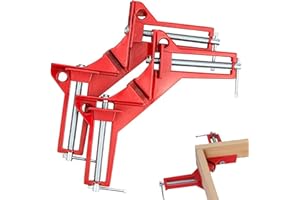 HELWEET Zaciski narożne, zacisk kątowy 90 stopni, drewniany zacisk ukośny, zacisk ramy do obróbki drewna, zaciski kątowe, regulowane ręczne narzędzie stolarskie, garnitur do ramki na zdjęcia, szklany zbiornik