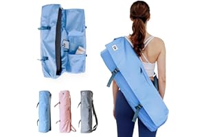 Tumaz Yoga Mat Bag – Yoga Bags and Carriers Fits All Stuffs – Build-in Yoga Strap, 3 Pockets for Yoga Essentials, Sturdy G-Hook Closure, Fit Rolled mat up to 26'', Yoga Bag for Mat, Yoga Mat Carriers