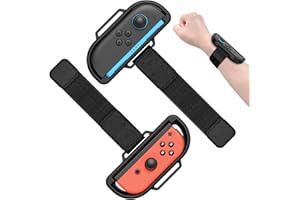 KOVA [𝐒𝐰𝐢𝐭𝐜𝐡 𝟐/𝟏/𝗢𝗟𝗘𝗗] Wristbands for Nintendo Switch 2(2025)/Switch 1/OLED for Just Dance 2026/2025/2024//2023, 2 Pack Secure & Skin-Kindly Wrist Straps Accessories for Joypad, Fit Adult &Kids