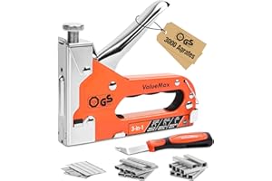 ValueMax Agrafeuse Murale Multifonction 3 en 1 avec 3000 Agrafes, Agrafeuse Manuelle Adaptée aux Agrafes de Type 140, 28, 8, Idéal pour Tapisserie, Matériel de Fixation, Décoration, Menuiserie
