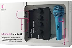 Lucky Voice 2.0 (New 2022 Version) Karaoke Machine & Microphone for Adults & Kids - Blue - 10,000 Songs Free Access - Portable Karaoke Kit: Connect to Phone, Tablet, Laptop