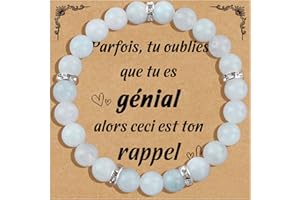 CheersLife Cadeau Femme Bracelet Pierre Naturelle Femme Idee Cadeau Noel Anniversaire pour Maman Fille Sœur Amie Collègues
