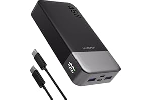JUOVI Tragbare Powerbank J2621, 20000mAh Akku Pack 45W Schnellladefunktion, Kompatibel mit Switch, MacBook, Tablet, Dell, HP, Notebook, Samsung, iPhone 16 15 14 13, Steam Deck und mehr