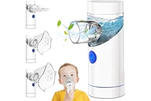 NAHKZNY Aerosol Ultrasuoni Inalatore Nebulizzatore Portatile Inalatore Nebulizzatore Silenzioso per aerosolterapia Ricaricabile con USB