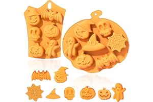 EEPLUYTY Stampo Da Forno In Silicone Per Zucca Di Halloween, Per Torta E Caramelle Al Cioccolato - Può Realizzare Dolci