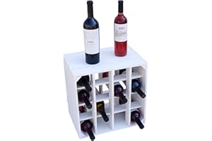 ‎KISTENKOLLI ALTES LAND Kistenkolli Altes Land Weinregal 16er weiß/Natur/geflammt Maße 40x40x27cm Regalkiste Flaschenablage Apfelkiste/Weinkiste