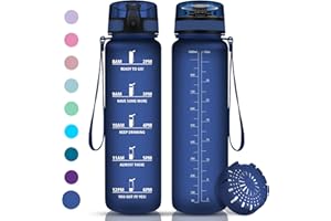 Vikaster Trinkflasche Sport, 500ml / 1L / 1,5L BPA-frei Tritan Auslaufsicher Kunststoff Wasserflasche, Kohlensäure Geeignet, Sportflasche für Fahrrad, Kinder, Schule, Fitness, Yoga