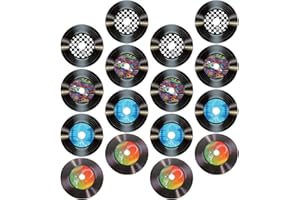 Artibetter 16Pcs Dischi in Vinile Vuoti Arredamento Dischi in Vinile Finti Decorazioni Semplici Record Decorativi Retro Dischi Estetici Display A Parete Segni per Anni '80 Anni '90 Estetica