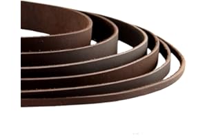 AURORIS - Lederband flach Dunkelbraun Breite wählbar 2/3/4/5/8/10/15/20/25/30 mm - Variante: Breite 10mm / Länge 5m