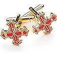 THE MASONIC COLLECTION Gold Plated Red Cross of Constantine Freemasons Cufflinks