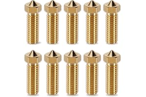 NCOALE Pack of 10 Brass Nozzles 3D Printer Parts Nozzles Kit 3D Printer Nozzle Brass Nozzles Extruder Nozzles for Anycubic Kobra 2 (0.4 mm, 0.6 mm)