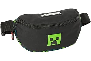 SAFTA Minecraft TNT Sac Banane pour Enfants Idéal pour Les Jeunes et Les Enfants de différents âges, Confortable et Polyvalent, qualité et résistance, 23 x 9 x 14 cm, Multicolore, M, Décontracté