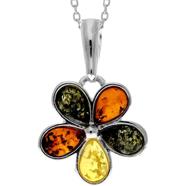 Noda Orecchini Pendenti In Ambra E Argento: Gocce Miste Arancione, Giallo, Verde
