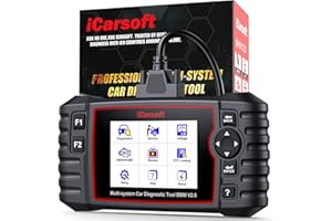 iCarsoft BMM V2.0 OBD2 Máquina Diagnosis Coche para BM.W/Mini/Rolls-Royce, Escáner de Todo el Sistema, Detector Fallos Coche con 9 Funciones Reinicio, Prueba de Batería, Actualización de por Vida