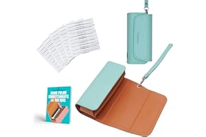 UPSHELL - Custodia Compatibile con IQOS 3 DUO e 2.4, in Eco Pelle Tiffany con 10 Bastoncini per Pulizia Holder e Ebook, Astuccio Sigaretta Elettronica con Organizer per Accessori e Ricariche