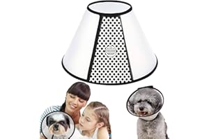 WYFCR Pet Cone Recovery, Grand Chien réglable Elizabeth Recovery Collier de Protection pour la cicatrisation Post - opératoire des plaies, Coupe des Ongles, (Tour de Cou 21-25cm)