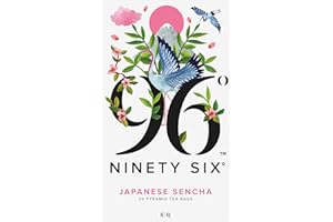 96° Japanese Sencha – 20 Pyramid Tea Bags, Delicate, Complex & a Touch Grassy Green Tea, Individually Wrapped Envelopes, Plant-Based Tea Bags with No Microplastics