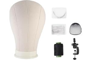Anstar Tete Perruque 22"(56cm), Tête de Perruque Tete de Mannequin Pour Perruque Bonnet de Perruque é Pingles (Beige)