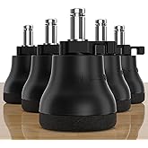 Bell Glides Replacement Office Chair - Chair Stool Swivel Caster Wheels to Fixed Stationary Castors for Hardwood Floors, Easy