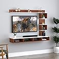 Anikaa Irina Engineered Wood Wall Mount TV Unit/TV Stand/TV Cabinet/TV Entertainment Unit/Set Top Box Stand (Walnut White) (Ideal for 43 Inch)(D.I.Y)