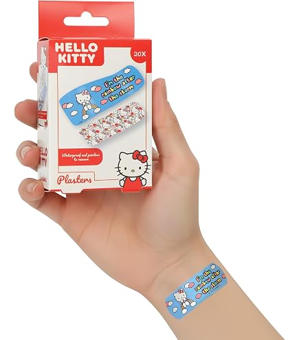 MEDRULL Cerotti Colorati Per Bambini – 5 Confezioni Da 10, Con Hello Kitty, Pirati, Mr Happy – Sterili, Ipoallergenici E Impermeabili