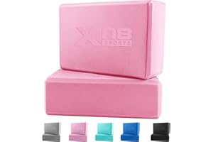 XN8 SPORTS XN8 Bloque Yoga 2 Unidades Espuma EVA de Alta Densidad Ladrillo Yoga para Ejercico Yoga Pilates Mejora la Fuerza y Equilibrio La Flexibilidad
