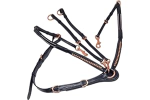 Tysons Breeches Vorderzeug Schwarz Deister Rosegold Roségold Super BUTTERWEICHES Leder VB WB X Full (VB)