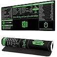 Siski Excel Shortcut Gaming Mouse Pad 31.5x11.8 Inch Large Black Long Extended Pads Big Mousepad Large Non-Slip Rubber Base Waterproof Big Keyboard Mat with Stitched Edges for Gaming and Office