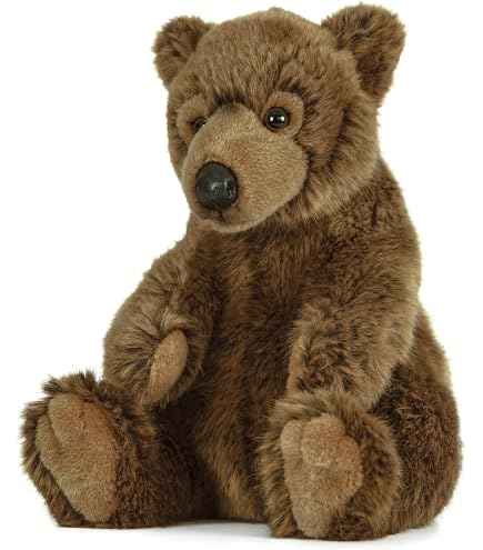WWF Plüschtier Grizzlybär Ca. 25 Cm – Lebensecht, Weich, Kuschelig, Aus Recyceltem PET