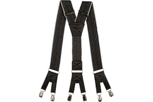 Olata Bretelles en Y Hommes Résistantes Extra-larges, à Six Clips - 5 cm