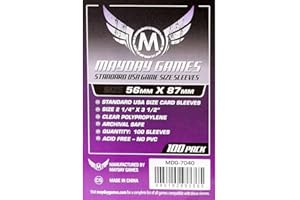 MAYDAY GAMES Fundas para cartas, serie morada,tamaño USA 56 x 87 mm, 100 unidades