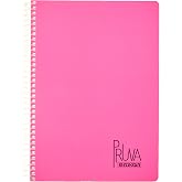 Meteksan Pruva A4 Pet Spiralli Karton Kapaklı Defter 144 Yaprak - Kareli - Fuşya