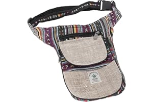 GURU SHOP Guru-Shop Nepal pokrowiec na pasek z konopi, model 1, męski/damskie, bawełna, festiwal, hipisowska, wielokolorowa - Modell 10 - jeden rozmiar