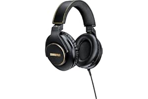 ‎SHURE Shure SRH840A Over -Ear Over -Ear -Kabel -Kopfhörer für kritisches Hören und Überwachung, professionelles Headset, überlegener detaillierter Klang, zusammenklappbares Design - 2022 Version