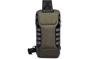 FANDARE Antifurto Zaino Monospalla Zaino Spalla con USB Grande Capacità Borsa a tracolla Uomo Donna Sling Bag Borsello a tracolla per Trekking Ciclismo Viaggio Sports Impermeabile Poliestere