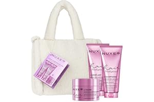 Nuxe The Infinite Rose Gold Glow Gift Set – Floral Shimmering Dry Oil 50ml, Huile Prodigieuse Florale 10ml & Plumping Lip Serum 8ml – Radiant skincare Trio for Face & Body – Perfect For Birthdays
