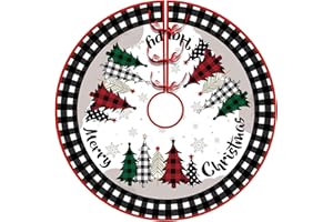 HUIFENGJIE Dywan choinkowy, 120 cm spódnica choinkowa, okrągła osłona podstawy choinki, dywanik pod choinkę, dekoracja pod choinką, spódnica choinkowa (06)