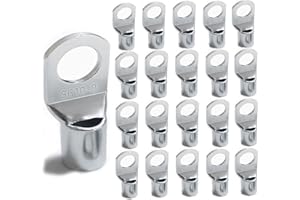 CIAYCTY Capicorda Elettrici ad Occhiello, 20 Pezzi Terminali Elettrici a Crimpare, Connettori Faston per Collegamenti Sicuri (SC10-8)