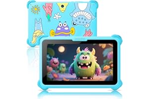 TOPELOTEK Kids Tablet 7IN Tablets for Kid 3-7, Toddler Tablets for Children with Educational Game, WIFI, Parental Control, Learning App, Shockproof Android Tablet for Toddlers Gift for Child from 3 to 12 (Blue)