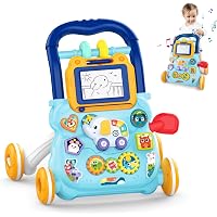 Trotteur 5 En 1 Elfew Pour Bébé 6-18 Mois - Marcheur D'Apprentissage Avec Jouets
