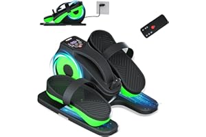 TODO Mini Vélo Elliptique Électrique, Pedalier avec Télécommande, Écran LCD et Tapis Antidérapant, Appareil Elliptique Portable pour Séniors et Adultes, 1-12 Vitesse Réglable