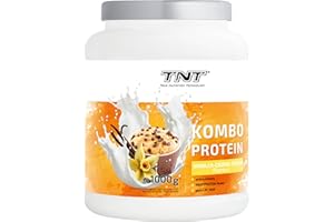 TNT TRUE NUTRITION TECHNOLOGY TNT Combo Protein (1000 g) • Proszek białkowy z 3 źródłami białka • Ekstra kremowy • Laktaza dla optymalnej tolerancji (Vanilla-Cookie-Dough)