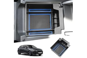 SHAOHAO Compatible avec Seat Ateca 2017-2025 Center Console Organizer Organizer Tray Interiors Dekoration Aufbewahrungsbox Boîte de rangement de l'accoudoir Accessoires pour voitures Seat Ateca