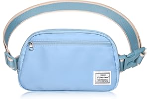 DMLuna Small Crossbody Bags for Women Trendy, Lightweight Waist Pack for Women & Men, Mini Belt Bag, Waist Bag with Adjustable Strap for Running Workout Traveling, Sky Blue