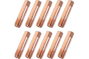 ZFKXGS 10PCS MB15AK Accessoires de Soudage 1,2MM Pièces d'usure Pointe de Contact Buses de Soudage 0.047" Torche de Soudage Embout de Contact M6x24mm Accessoires pour Poste à souder MIG MAG AK15 MB15